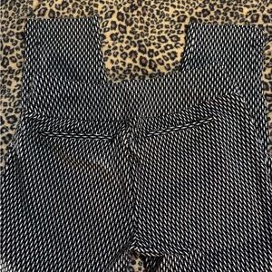 Avenue Black and White Geometric Pants